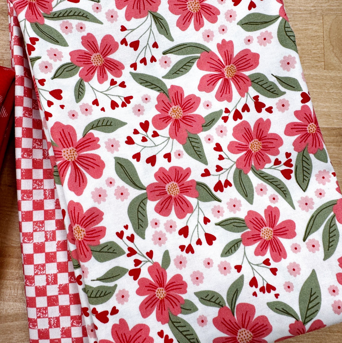 Surprise Moda Floral Bundle 2 yards of coordinating fabric