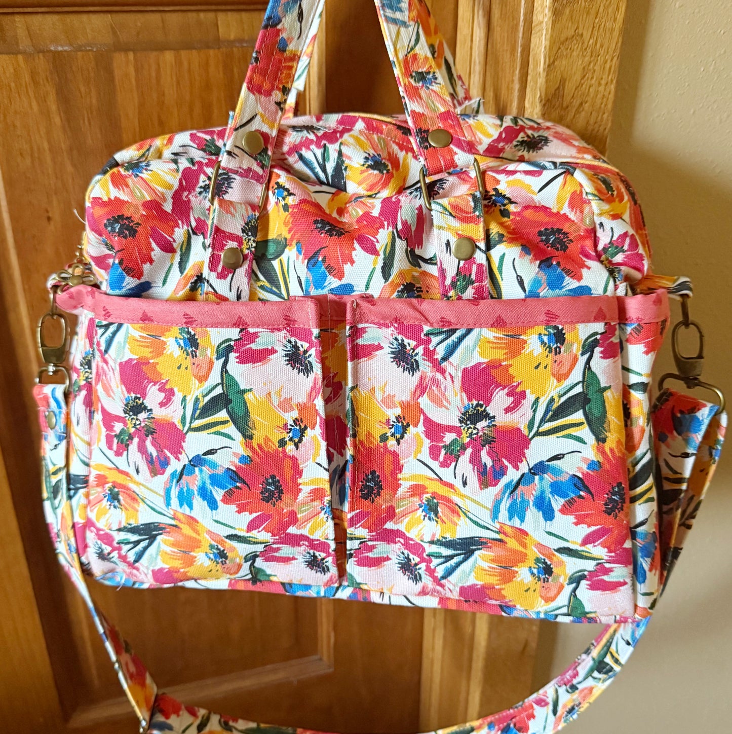 Belle Bag Kit / Canvas Fabric / Custom Floral Print