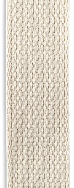 Natural woven cotton webbing 1.5” per yard