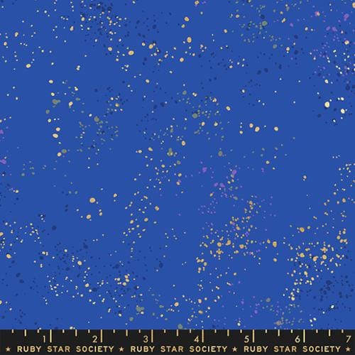 Blue fabric with speckled pattern, 104m