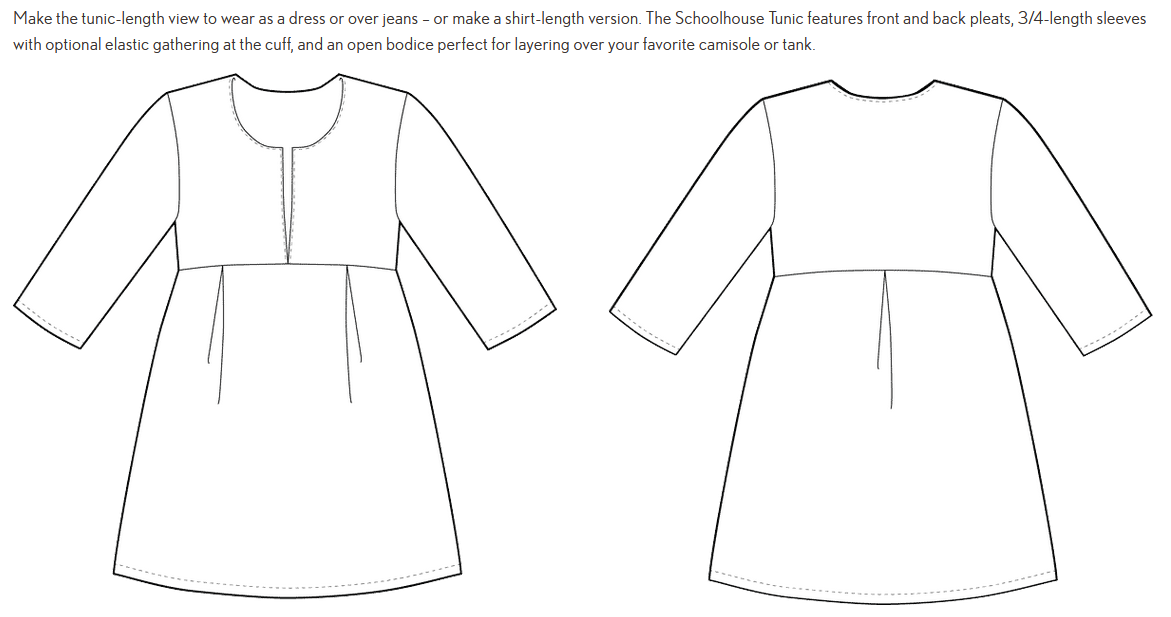 Schoolhouse Tunic sewing pattern