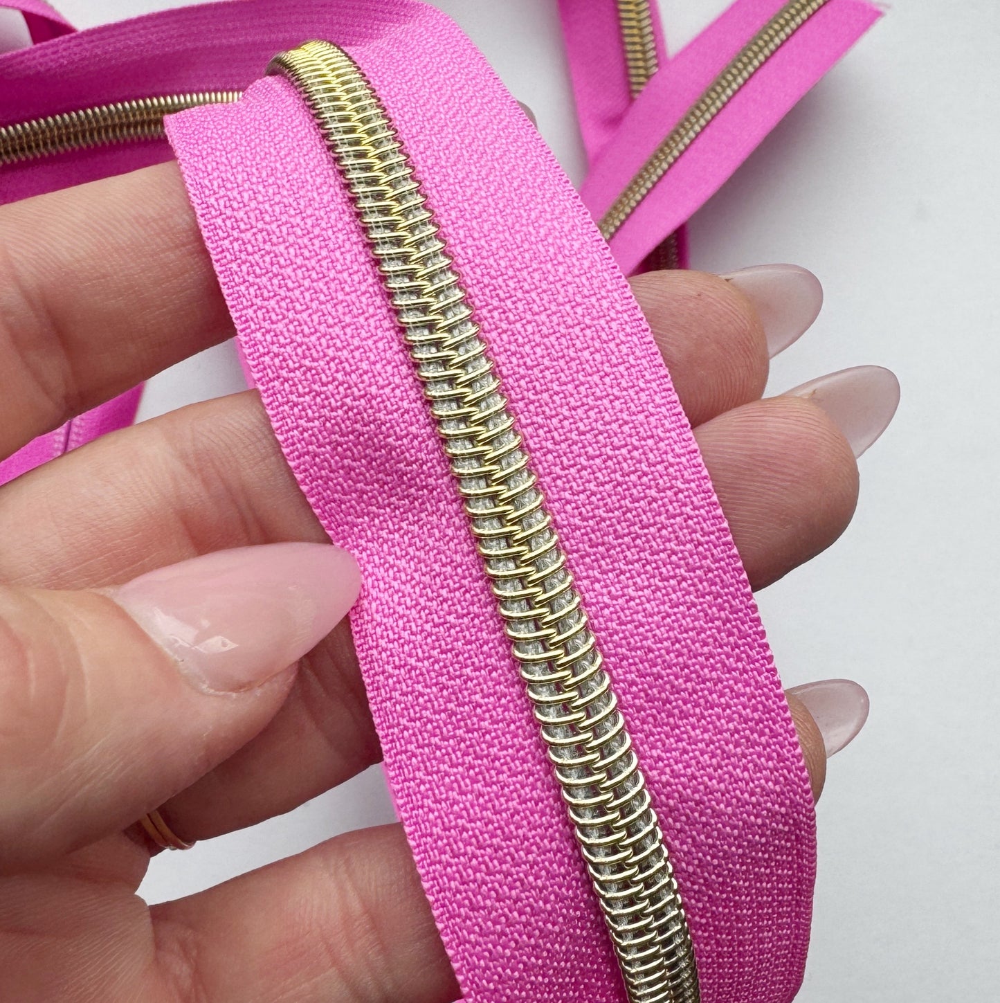 Pink Gumdrop Zipper Tape