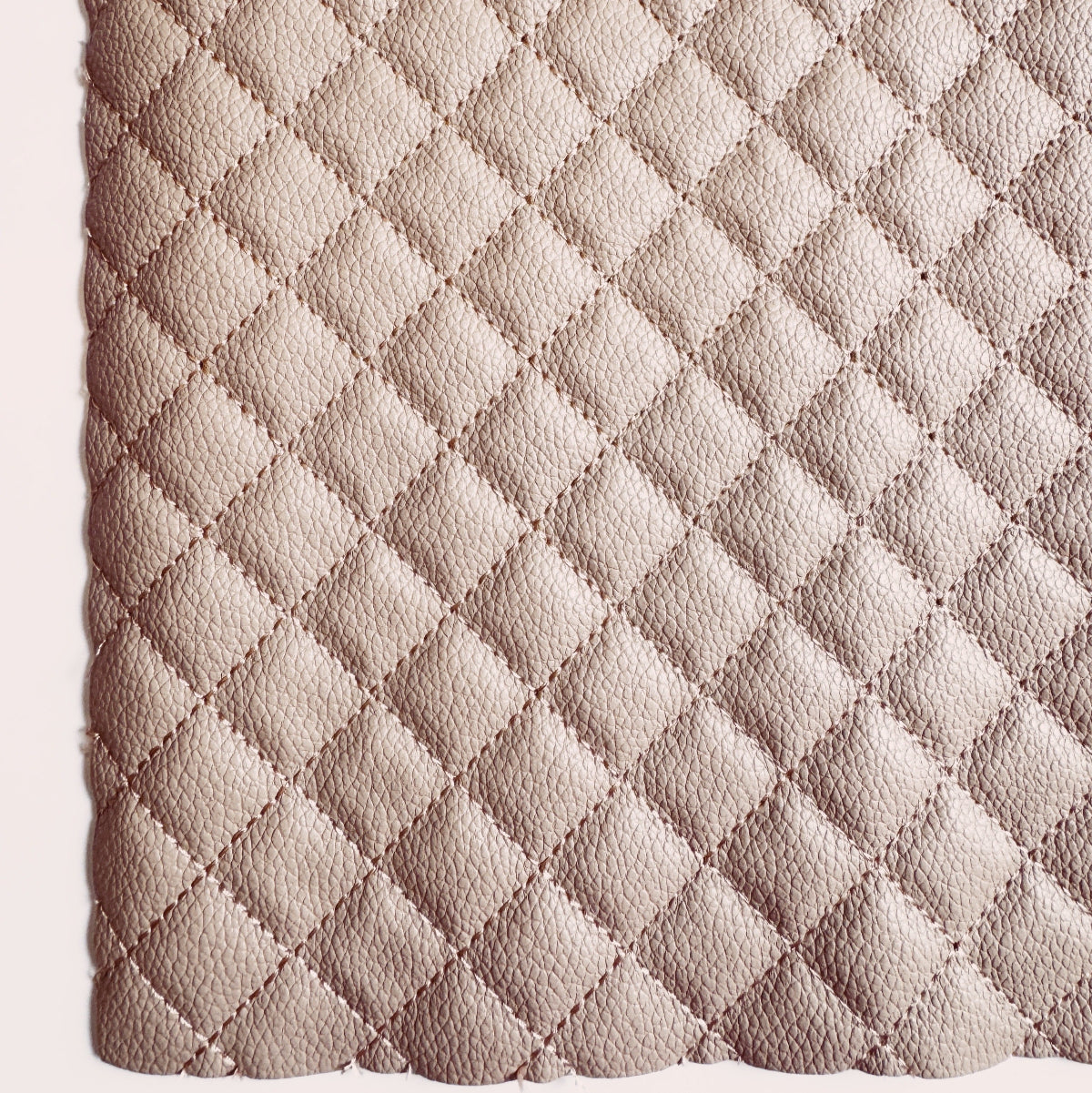 Pebbled Texture Quilted Vinyl - Light Biscotti