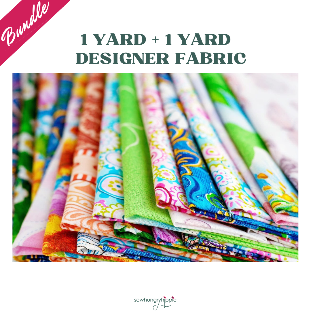 2 Yard Designer Fabric Bundle | 100% Cotton Quilting Fabric for Sew  Hungryhippie