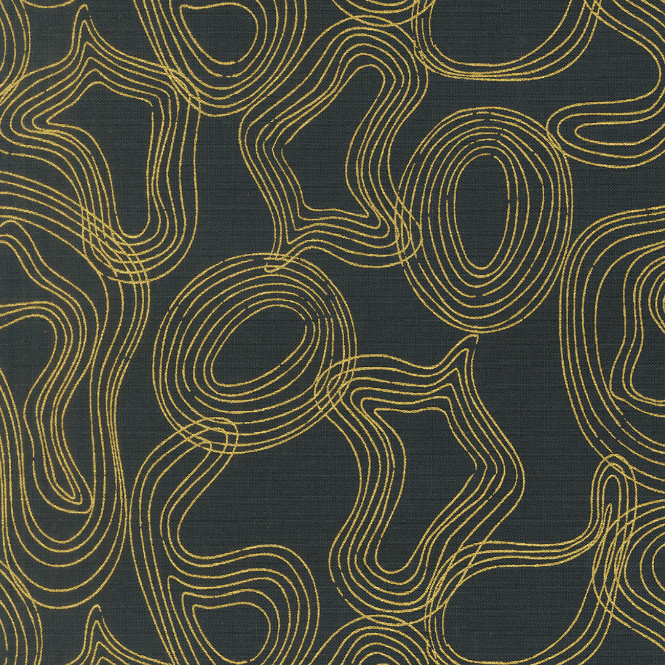 Sunlit Ruins Metallic Nightfall Shadow Grove fabric by Jessica Rose for Moda Fabrics.