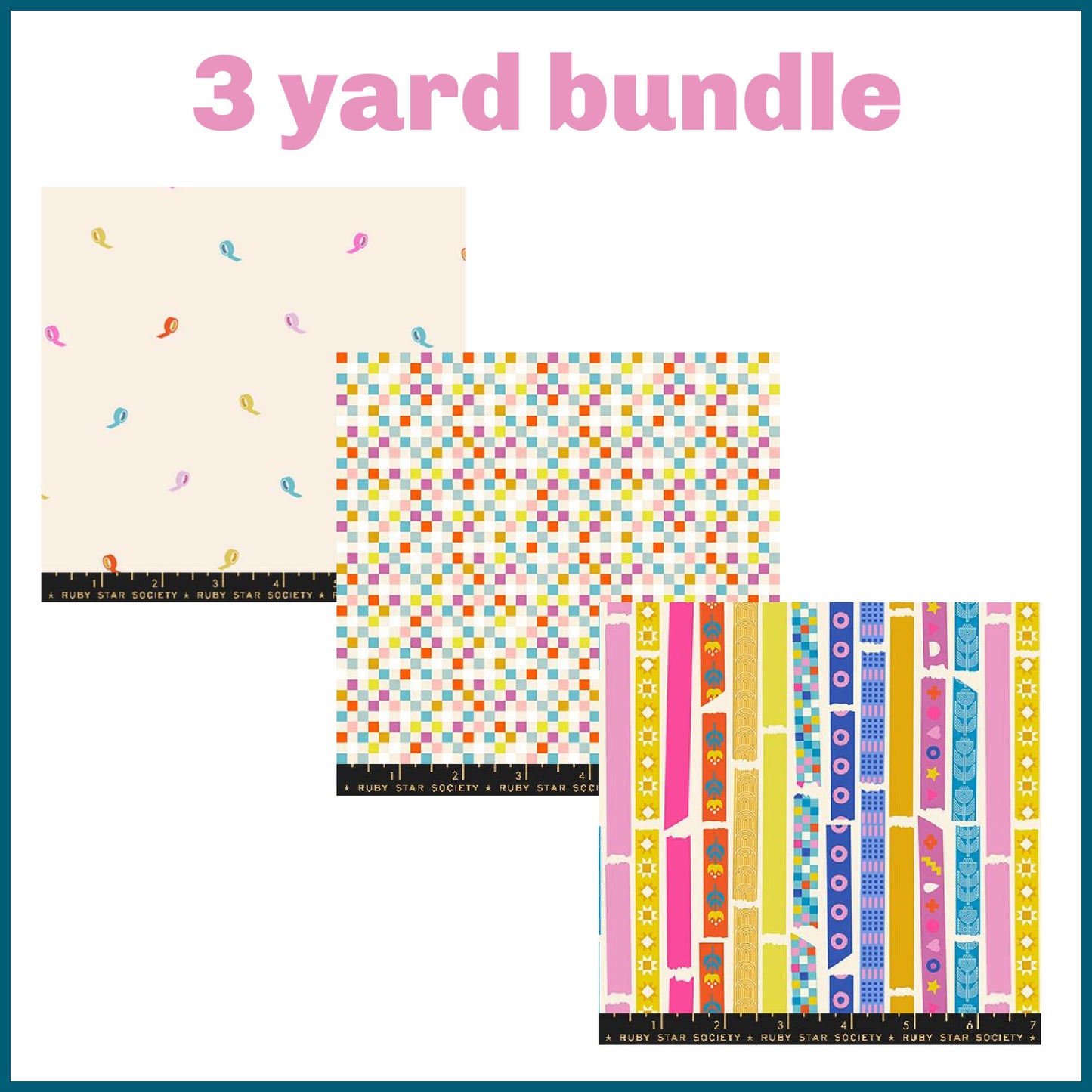 Washi Plus Fabric Collection by Ruby Star Society / preorder / 3 yard bundle Natural