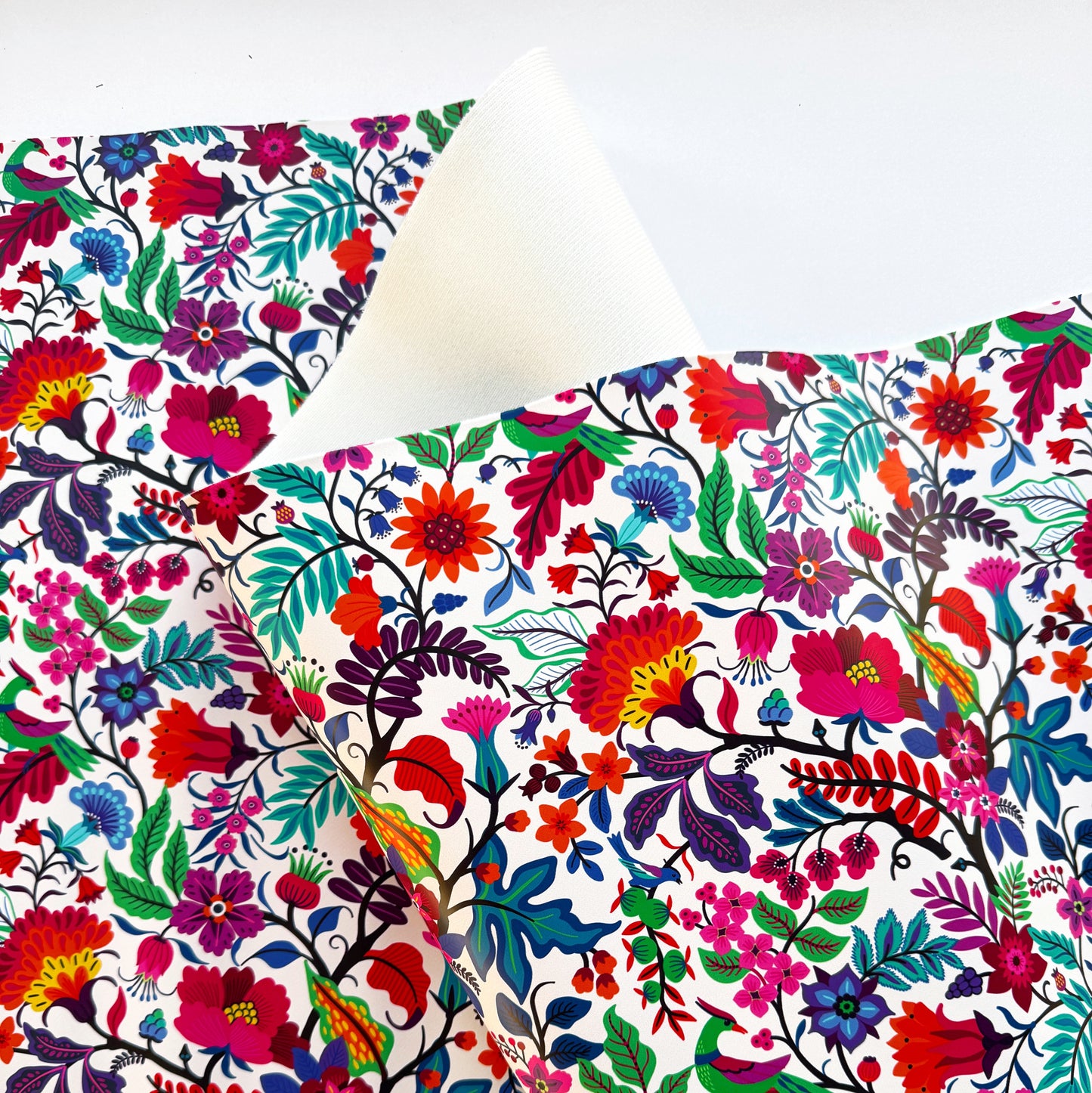 White Floral Vinyl - Sew HungryHippie exclusive!