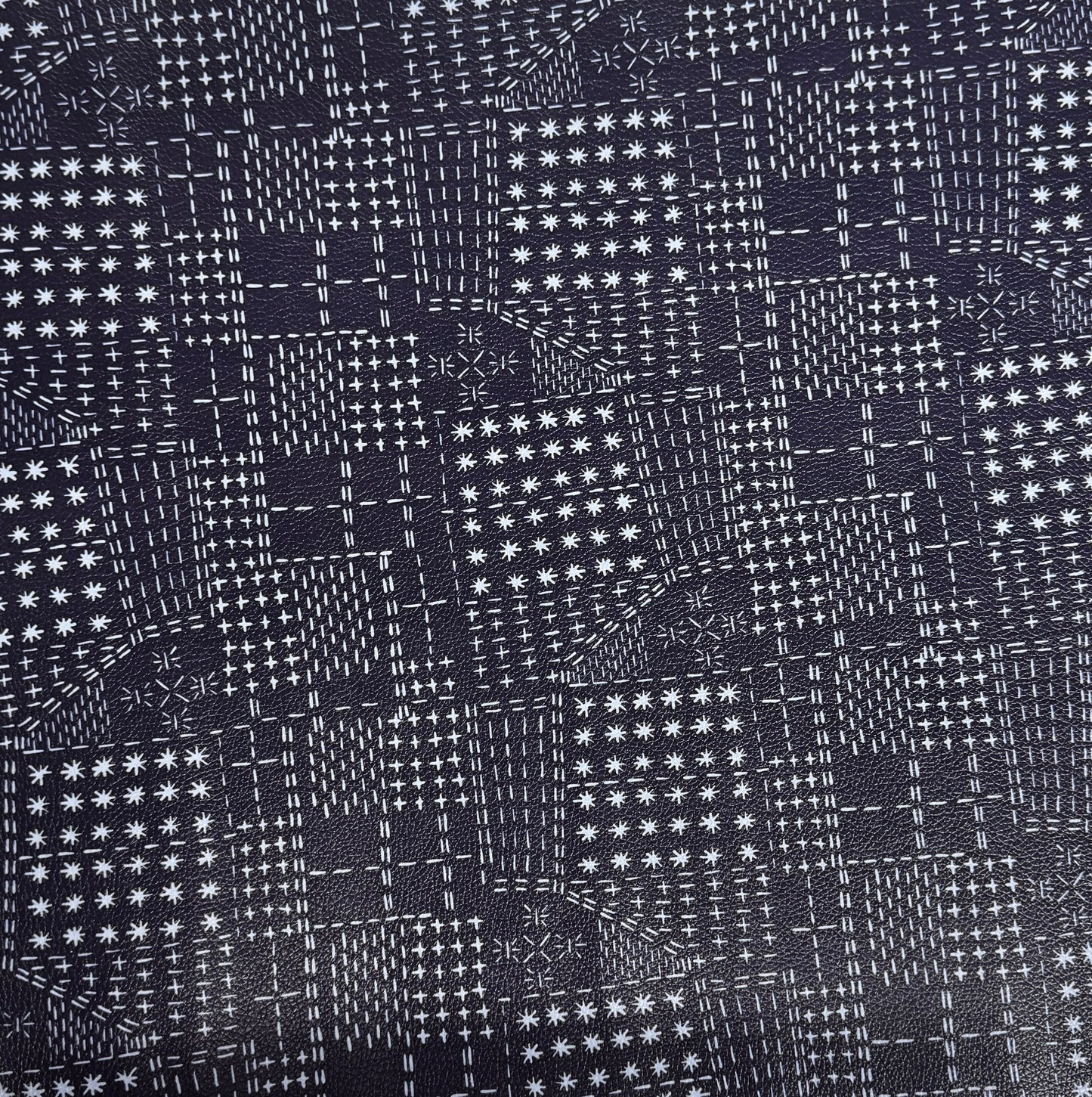 Sashiko Stitches navy blue vinyl