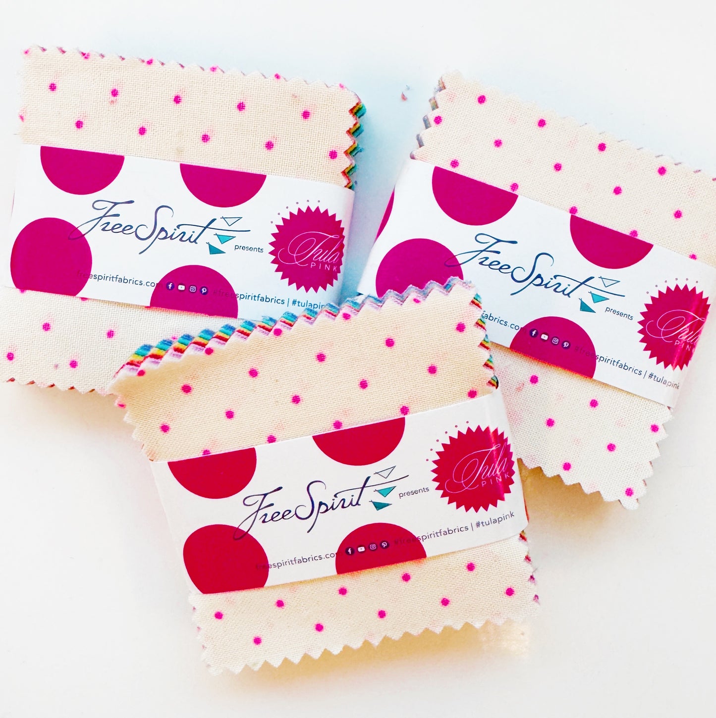 Tula Pink Mini Charms packs 3 packs per bundle