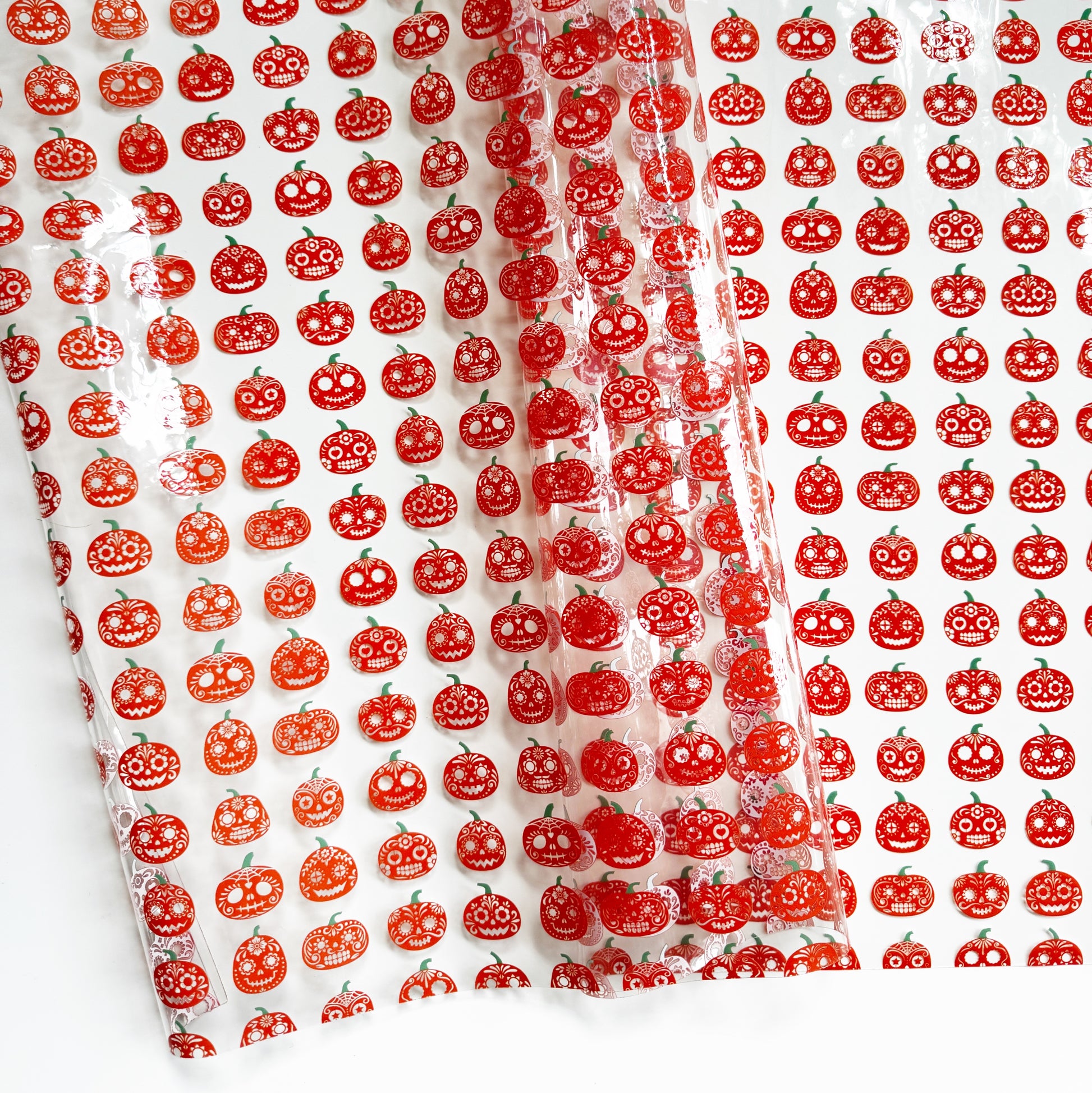 Halloween pumpkin pattern clear vinyl
