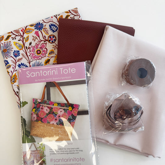 Santorini Tote KIT with Custom SHH Canvas Fabric