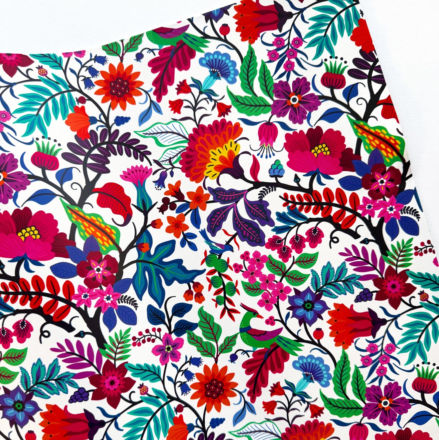 White Floral Vinyl - Sew HungryHippie exclusive!