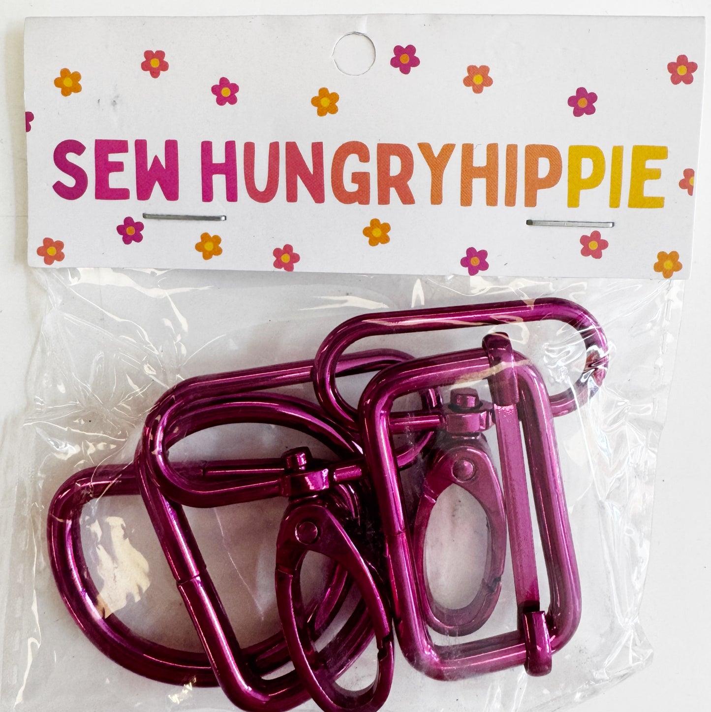 Sew Hungry Hippie 1.5 Inch Hardware Pack – Hot Pink