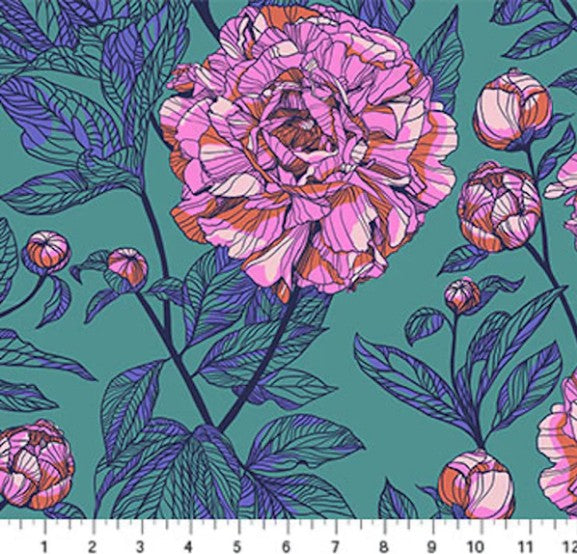 Anna Maria Indelible Jade wide back 108" - Per Yard