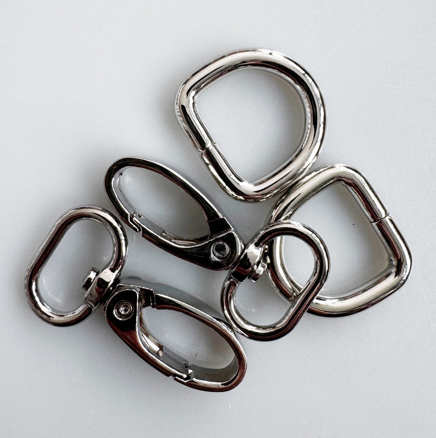 Silver metal hardware assortment