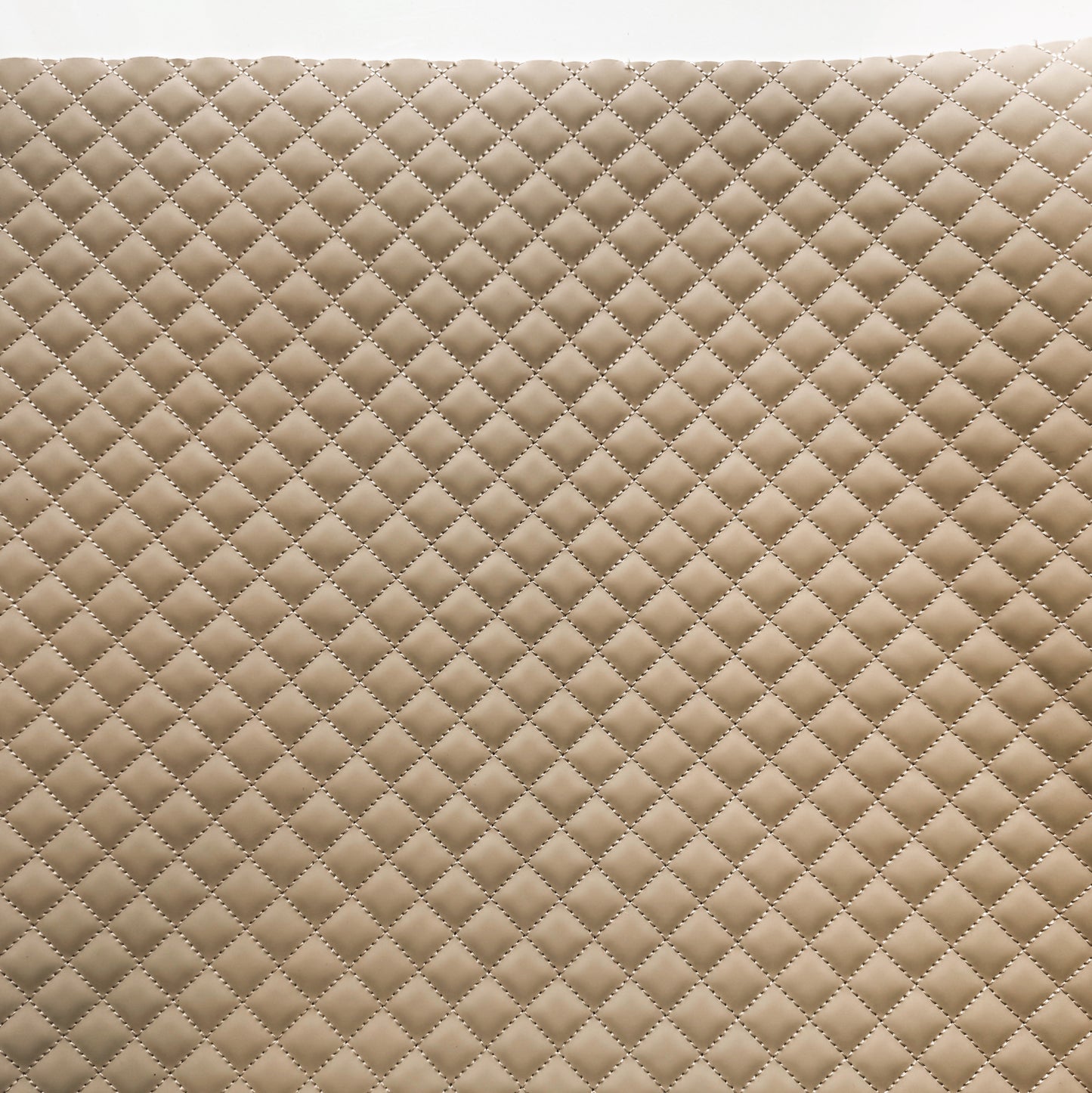 Quilted Vinyl Light Beige - Eggshell Pre-Quilted Fabric for Bags