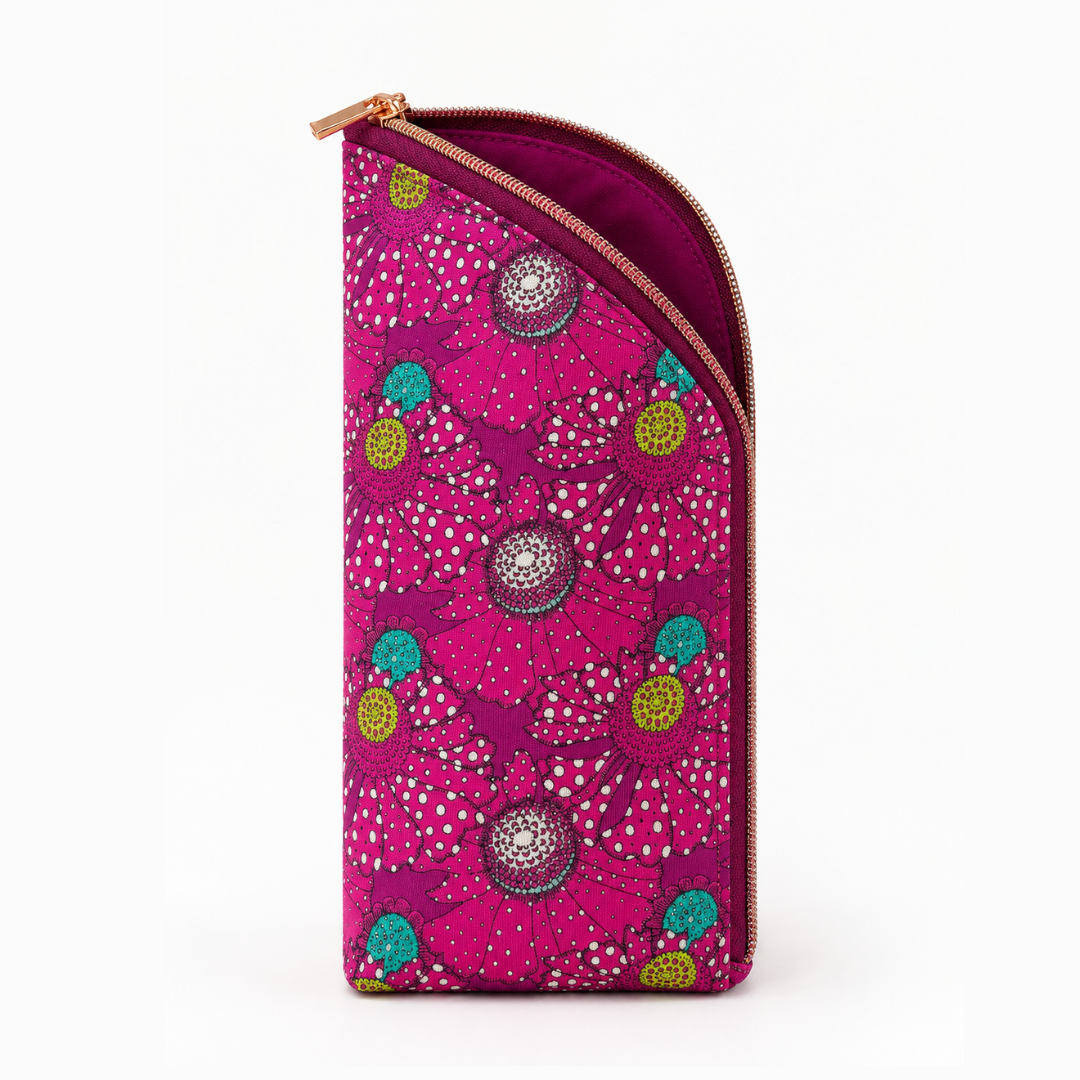 Berry Bloom Bundle - Nylon, Fabric & Zipper with 3 Pulls