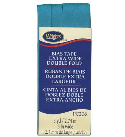 Mediterranean blue extra wide bias tape
