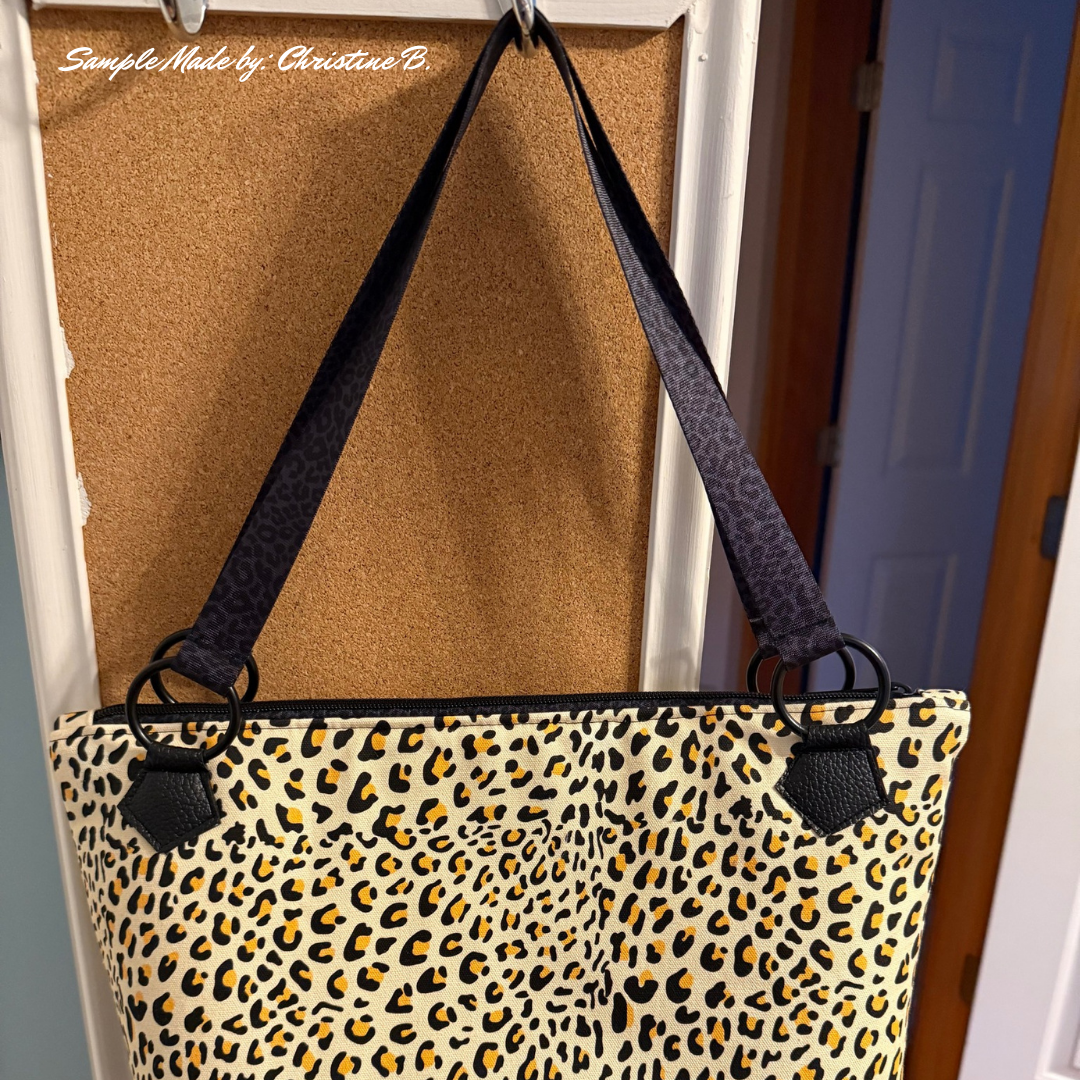 Black Grey Leopard seatbelt webbing 1" width 5 Yards