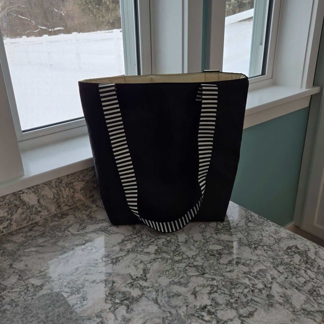 Black & White Striped Seatbelt Webbing 1.5" Width - 5 Yard Bundle