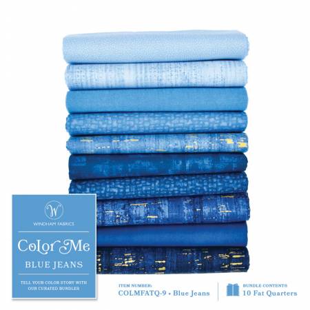 Blue Jeans fabric fat quarter bundle