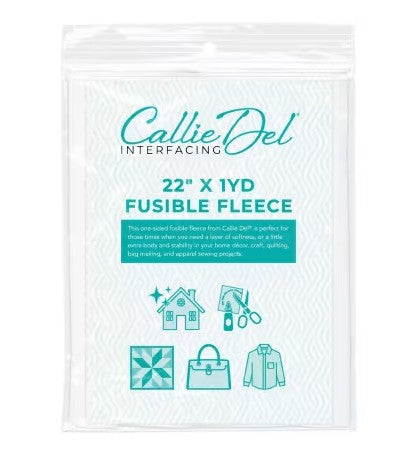 Callie Del prepackaged Fusible Fleece 22" x 36"