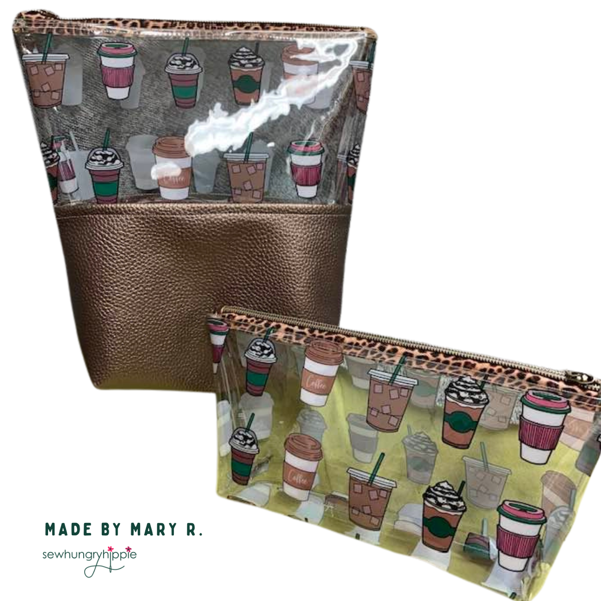 Coffee Cups Print TPU Vinyl – Clear Printed Vinyl for Bag & Pouch Making