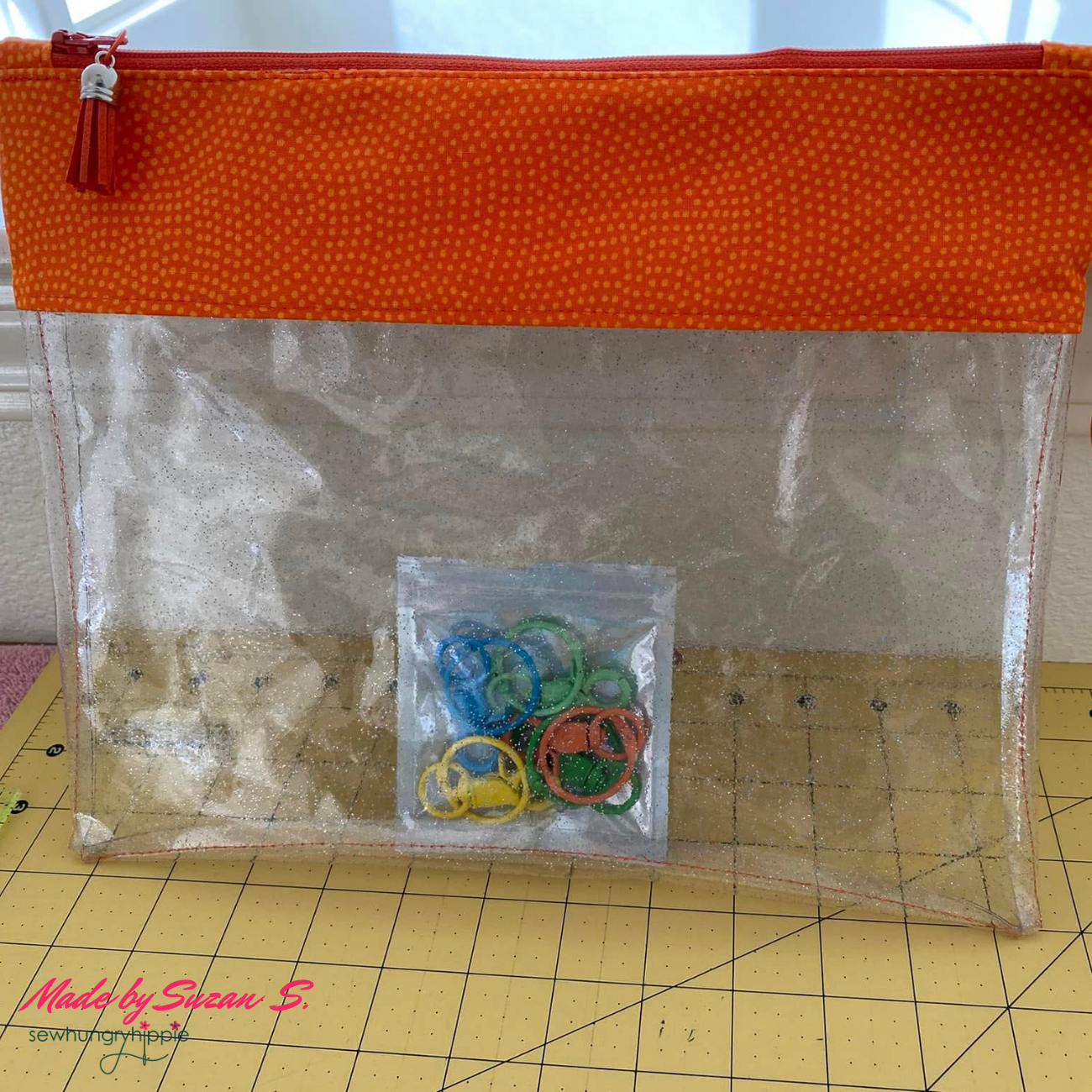 Clear Glitter Vinyl | TPU See-Through Vinyl for Bag Making