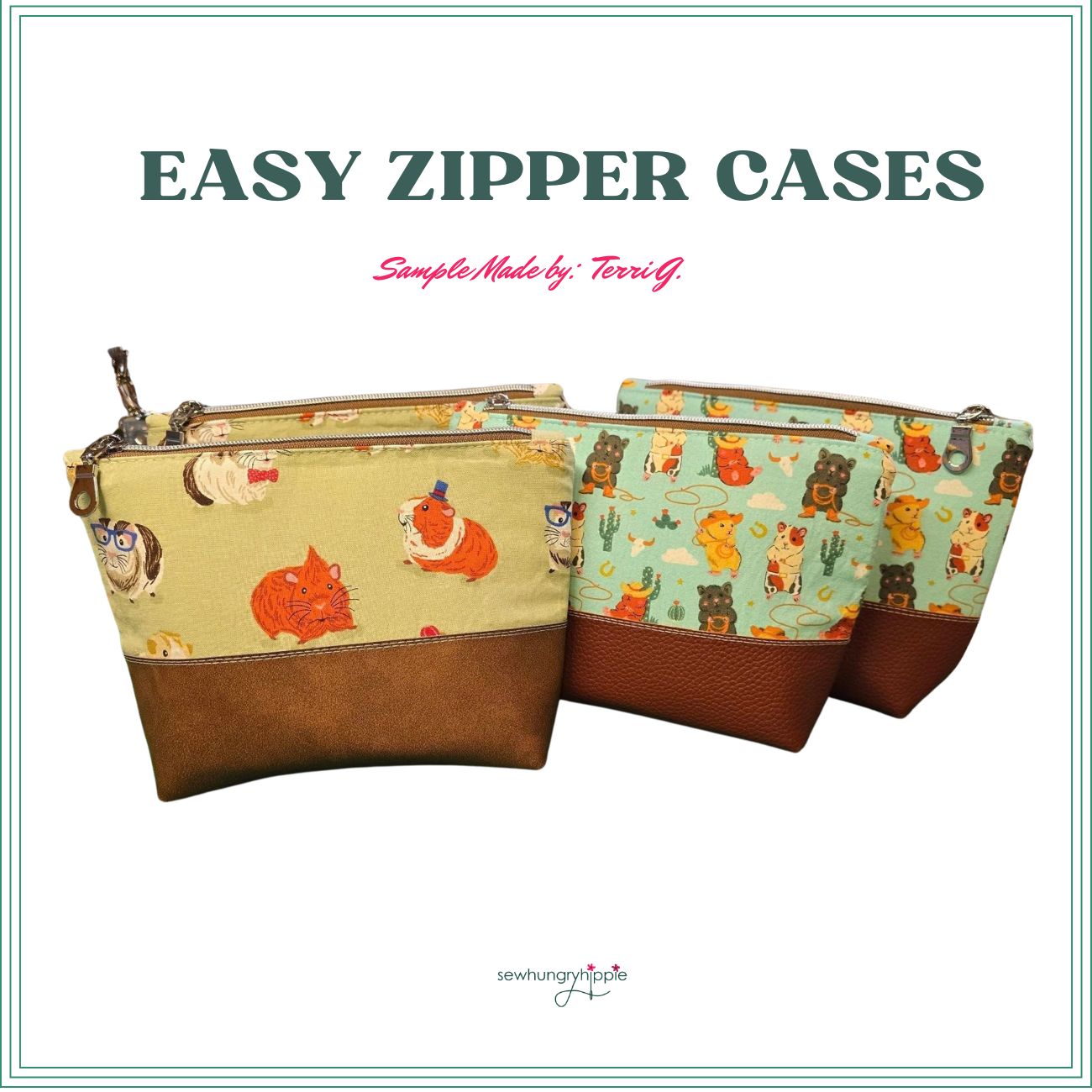 Easy Zipper Cases pattern