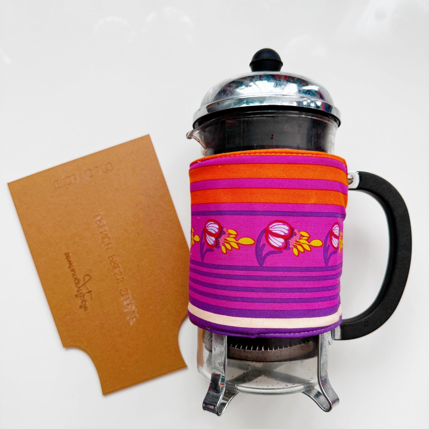 French press with colorful sleeve - F7B234CF