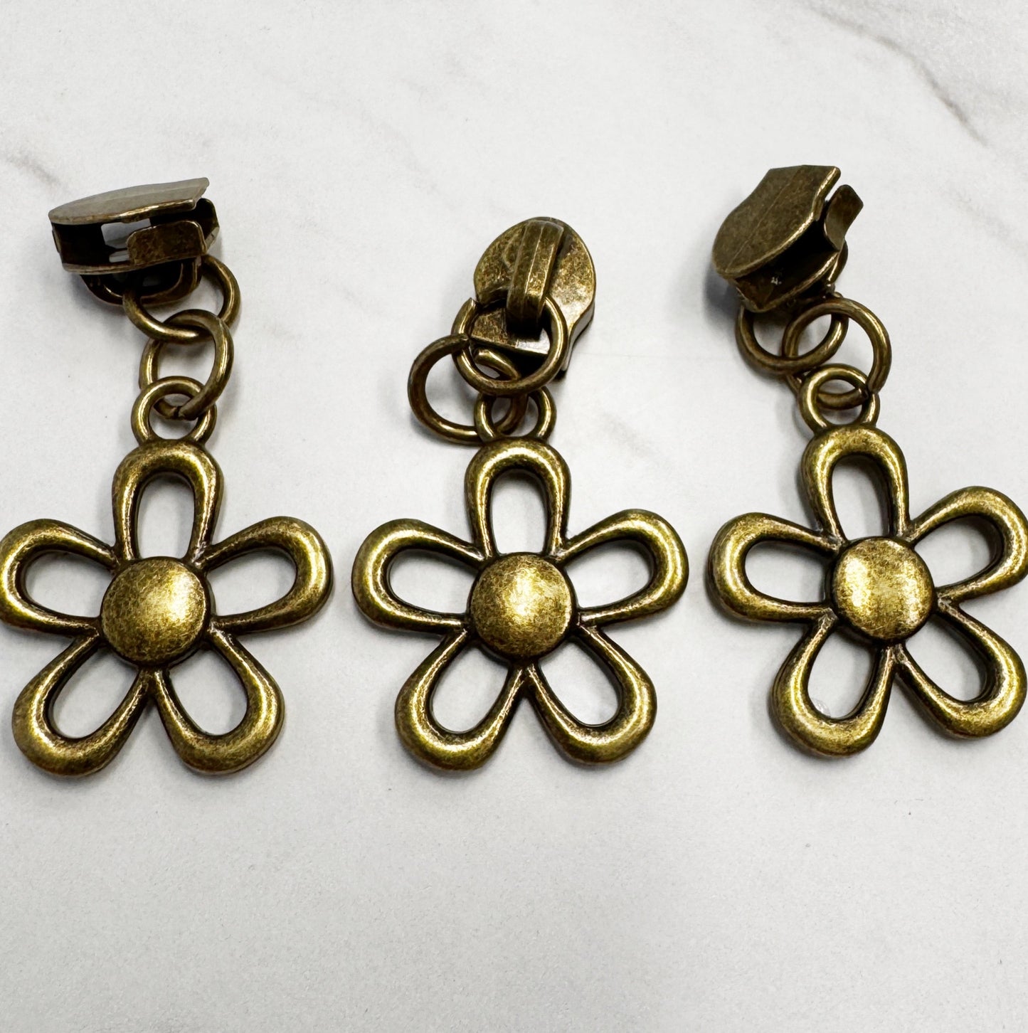 Flower Zipper Pulls 3 pack