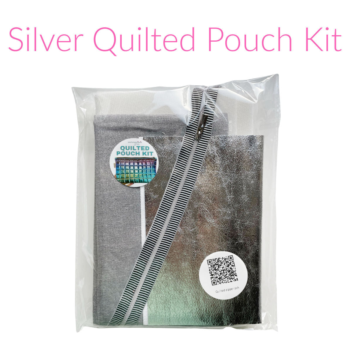 Quilted Pouch Kit Silver