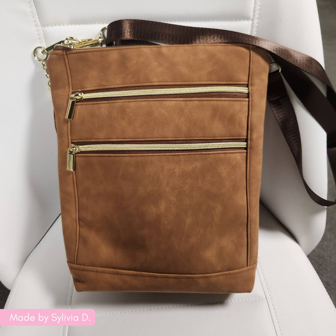 Faux Suede Cognac Brown Fabric 18" x 54"