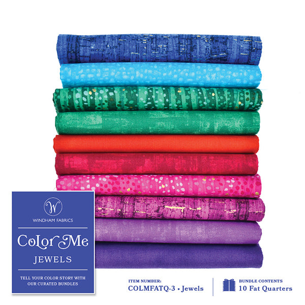 Color Me Jewels fat quarter fabric bundle