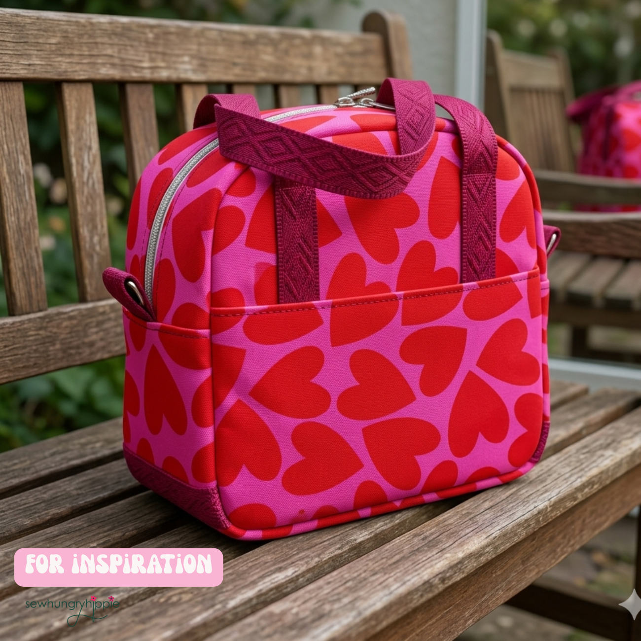 Canvas Fabric Red Pop Heart – 36" x 58" | Bag Lining & Craft Fabric