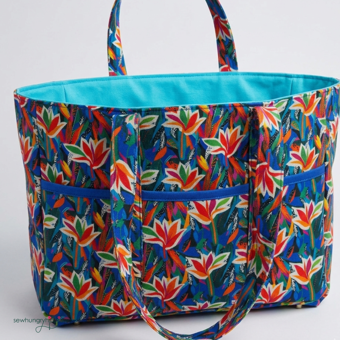 Bright Jungle Canvas Fabric | Bold Nature Print for Bag Making