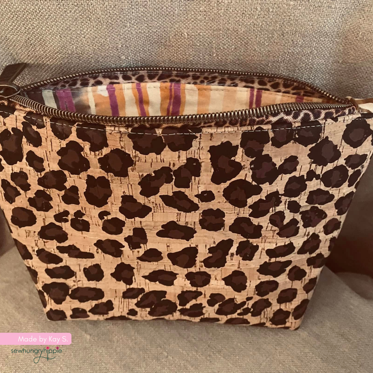 Leopard Print Cork Roll 18x54 | Microfiber-Backed Bag Making Fabric
