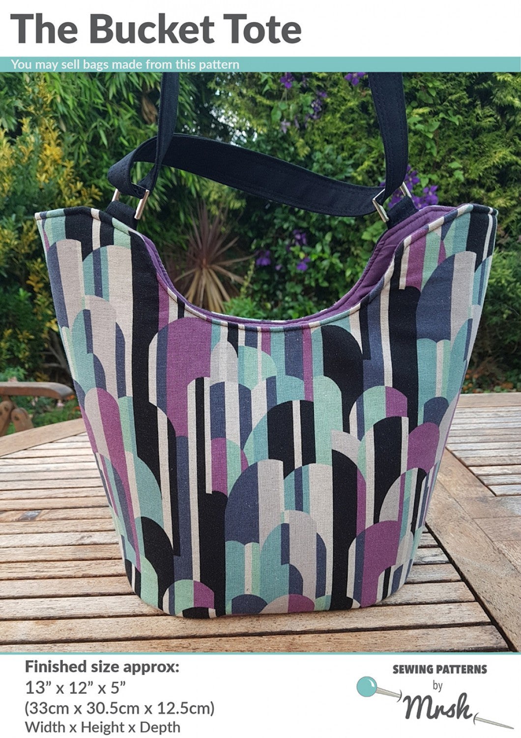 The Bucket Tote printed sewing pattern