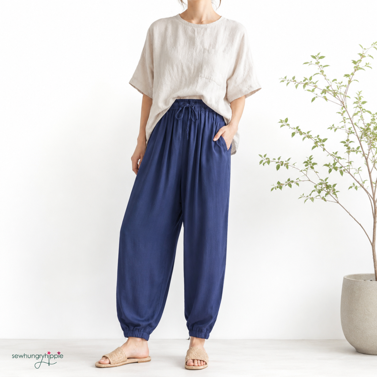 Navy Blue Rayon Fabric