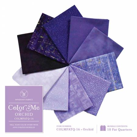 Orchid Color Me fabric fat quarter bundle