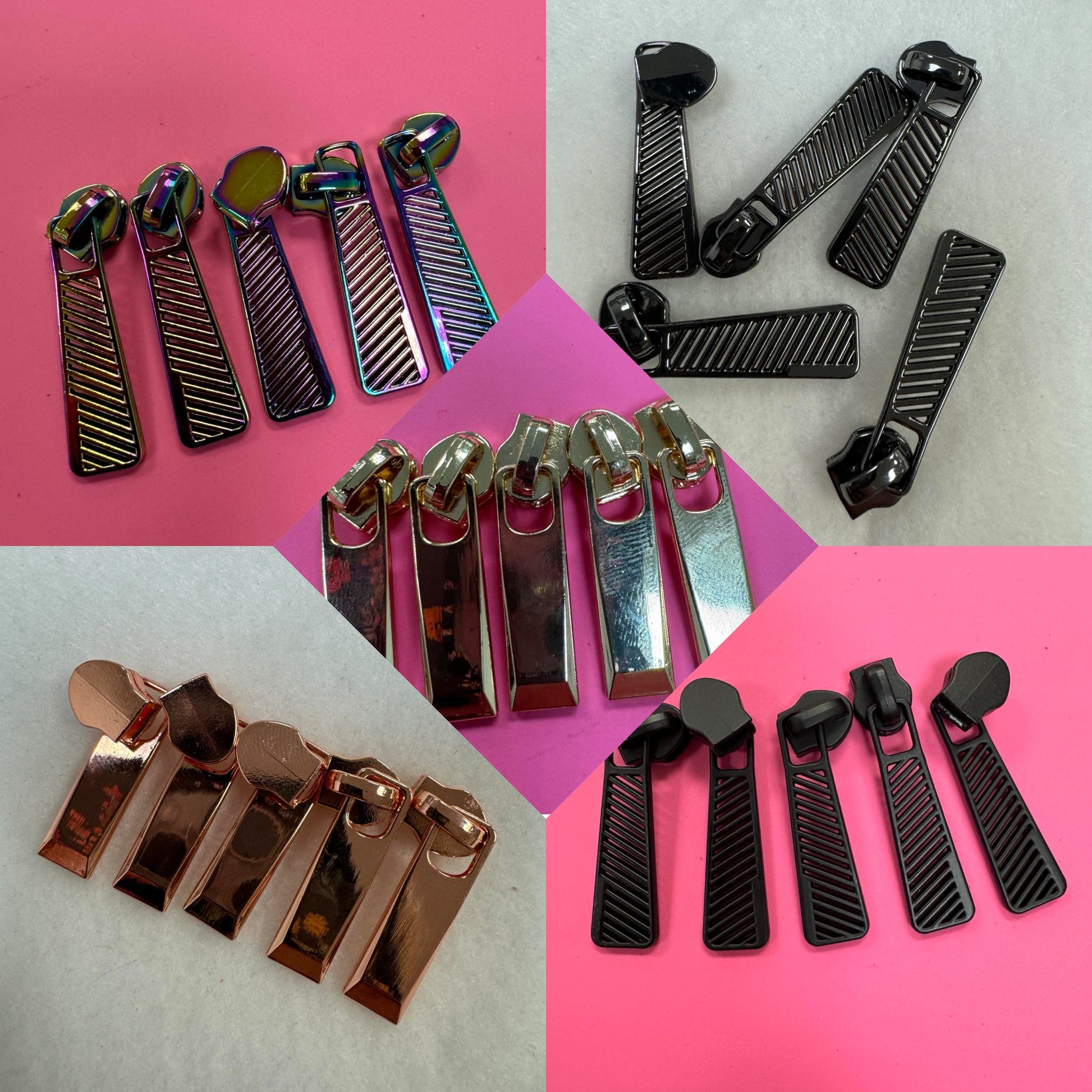 Assorted metal zipper pulls, March 25, 2024