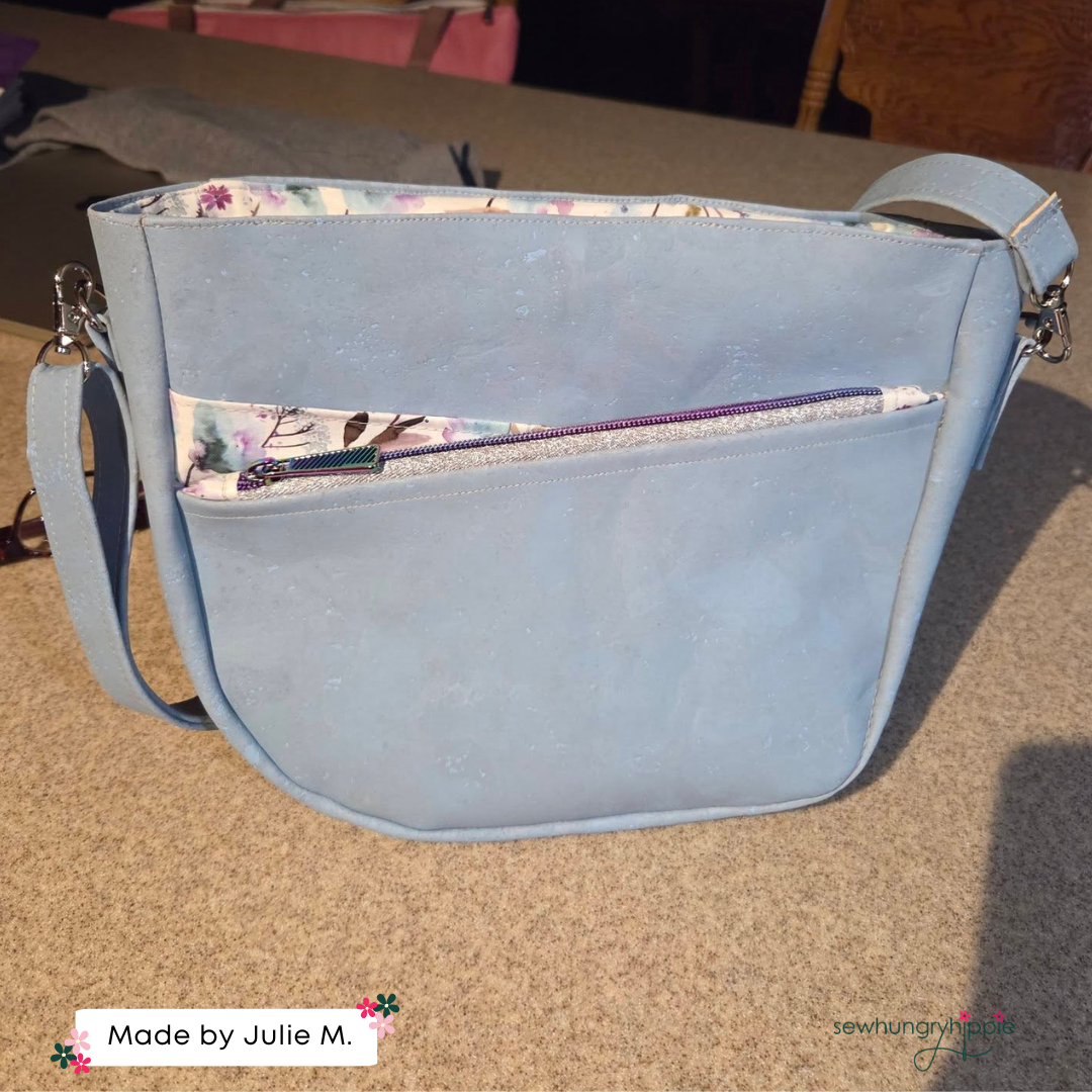 Powder Blue Cork Roll 18x54 | Microsuede-Backed Bag Making Fabric