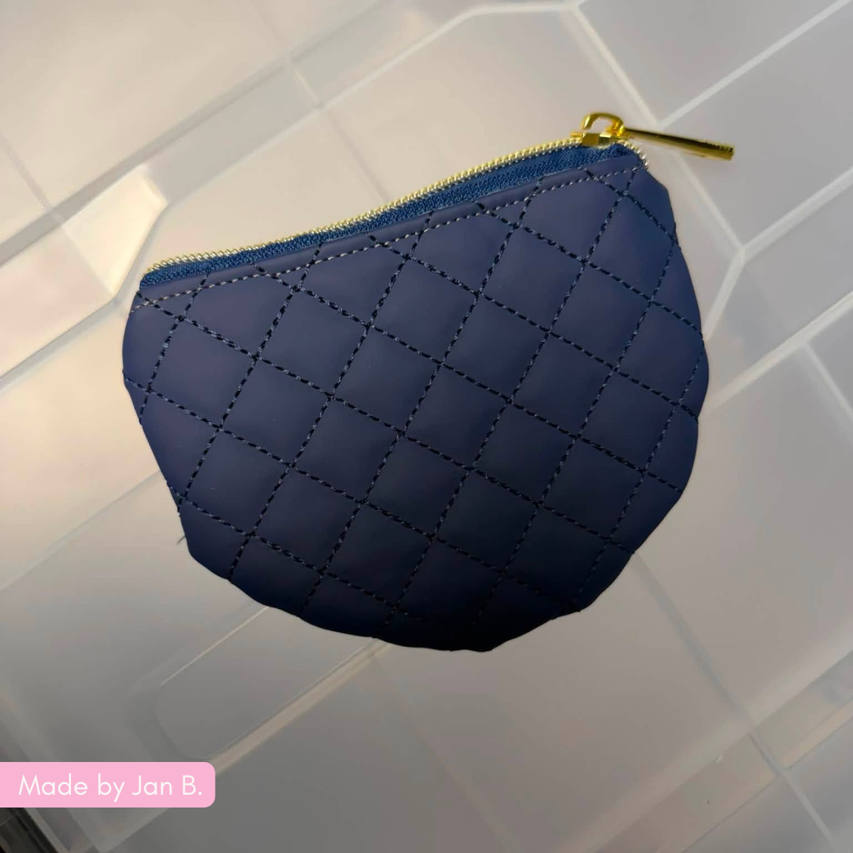Quilted Vinyl Navy Blue