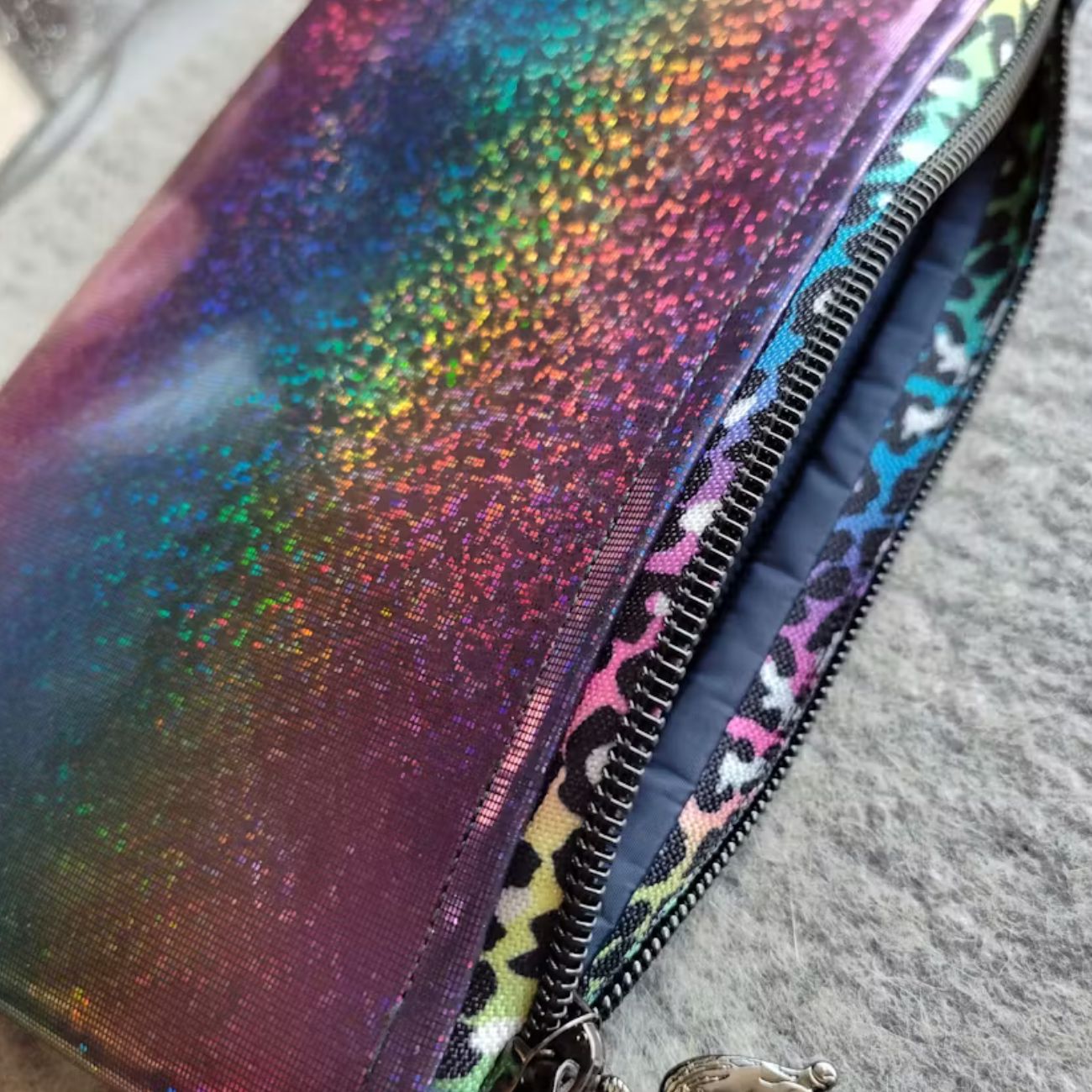 Rainbow Leopard Zipper Tape #5 Double-Sided Nylon - 3 Yards