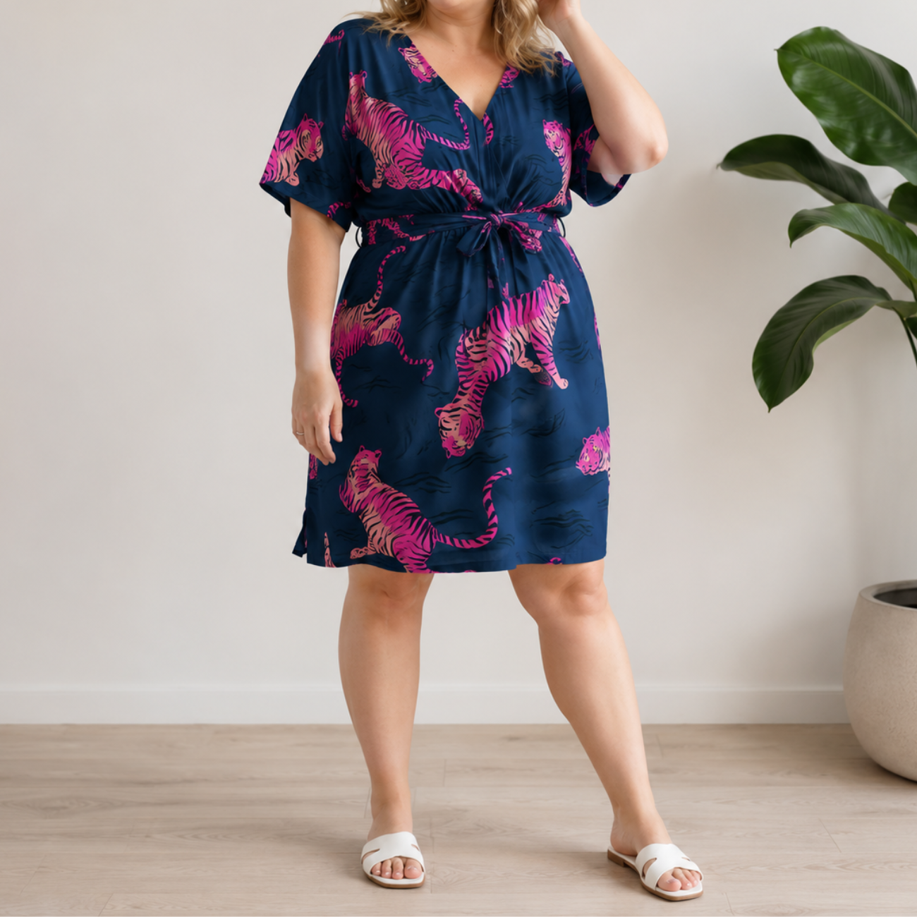 Ruby Star Society Poolside Too Rayon Fabric – Tigress Dark Teal | Fabric by the Yard