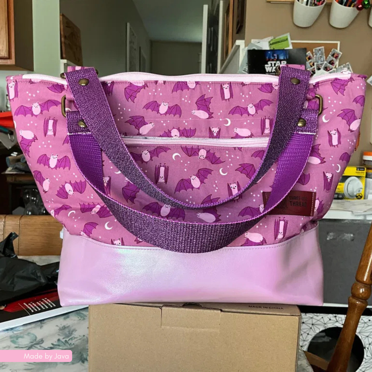 Santorini Tote recessed zipper PDF pattern add-on