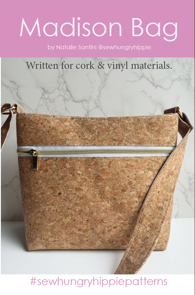 Madison Bag pattern made from cork and vinyl.