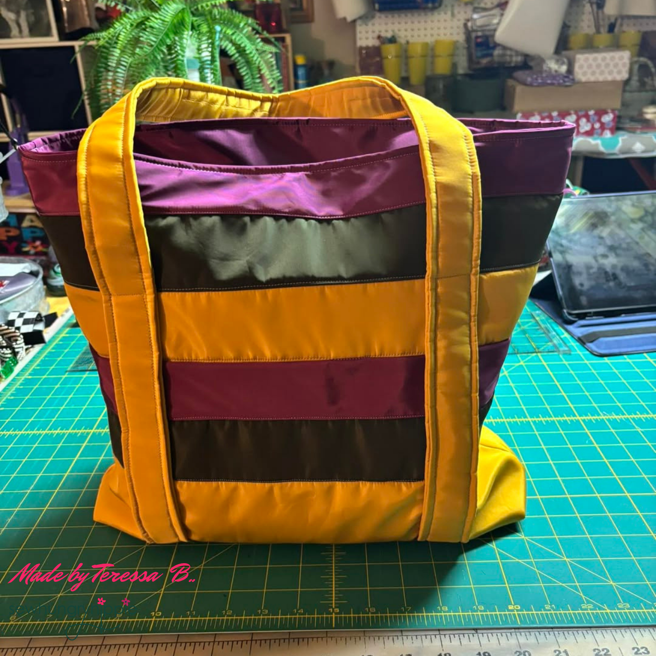 Striped Tote PDF sewing pattern