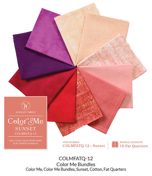 Windham Color Me Sunset fabric fat quarter bundle