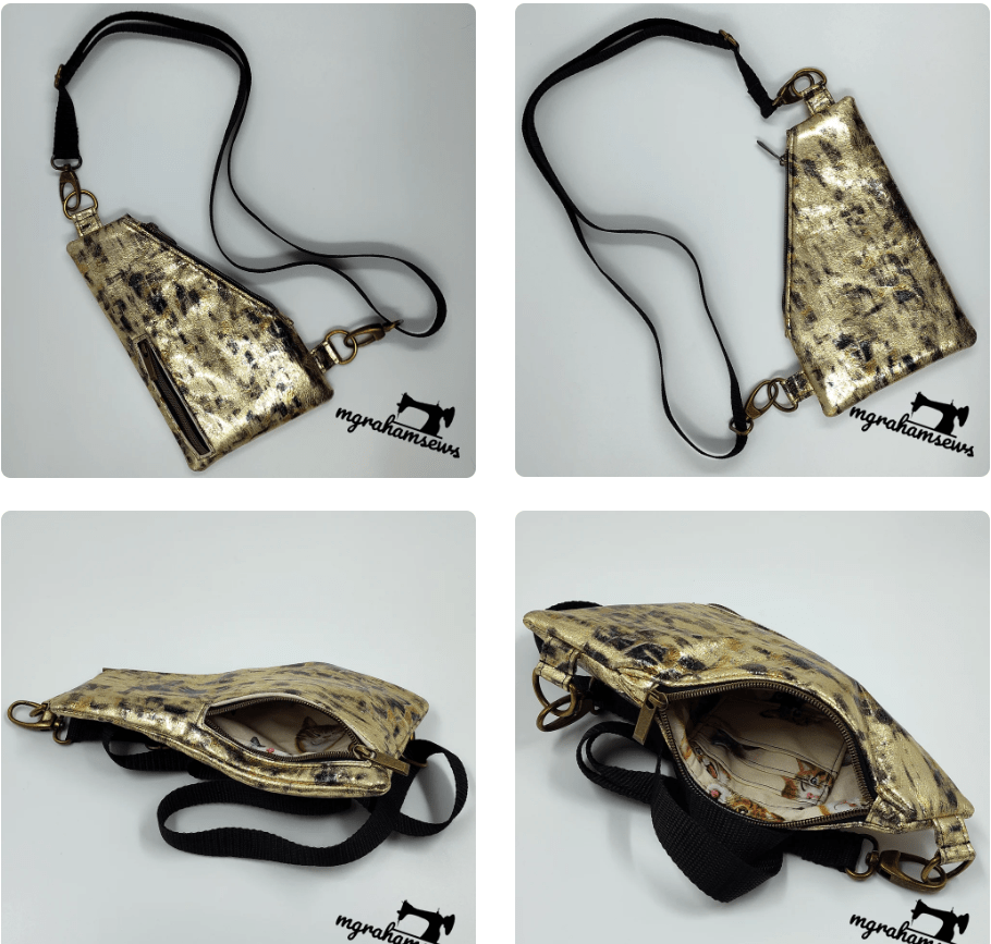Gold crossbody bag